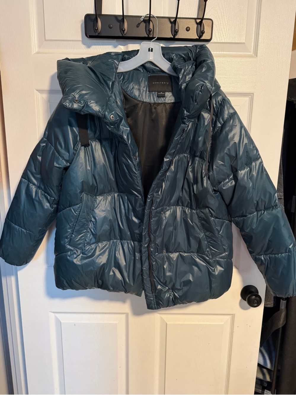 Sanctuary Teal Puffer Jacket